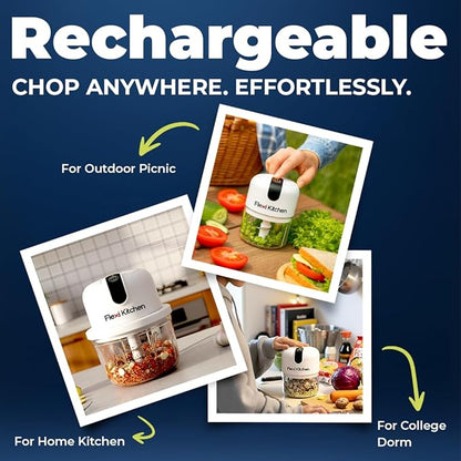 Mini Electric Food Chopper – One Touch Vegetable Cutter